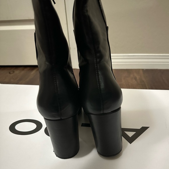 ALDO black leather knee high boots - Picture 7 of 8